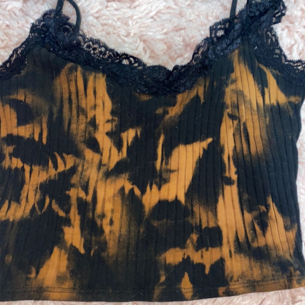pacsun bleach died laced crop top